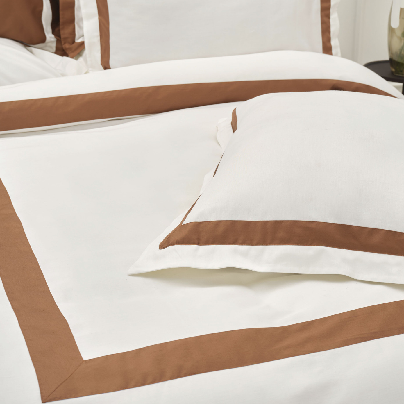 Karaca Home White Col Porto Gold Double Percale Duvet Cover Set