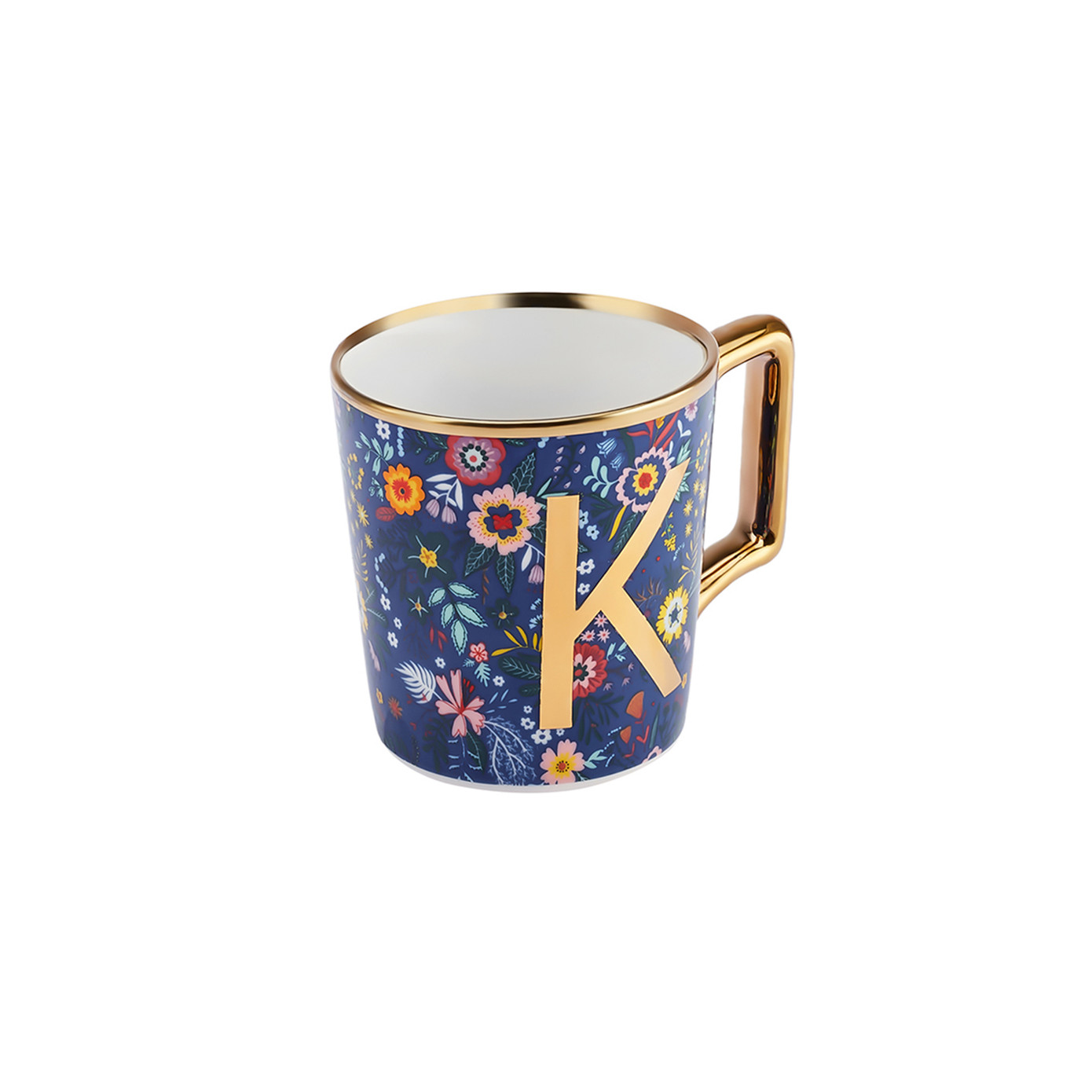 Karaca Flower Mug With Letter K