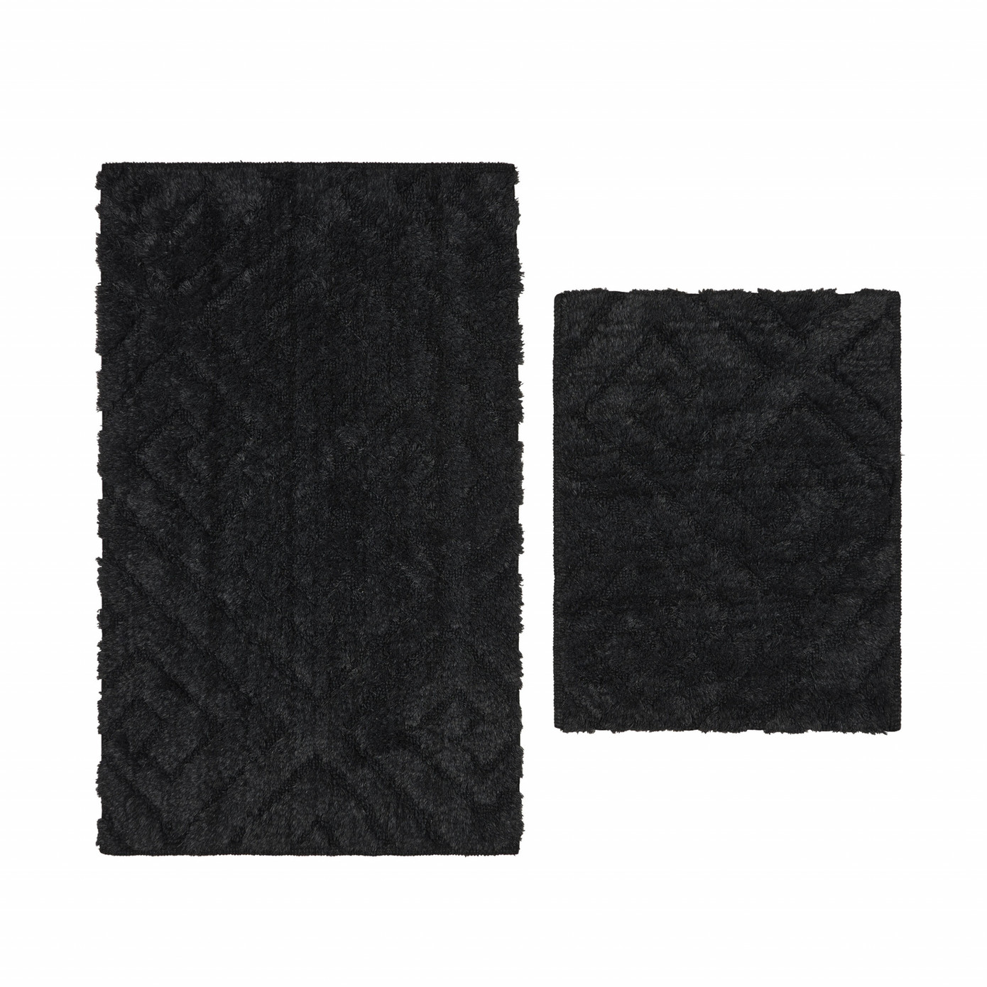 Karaca Home Elite Black Doormat Set 50x80 Cm 50x40 Cm