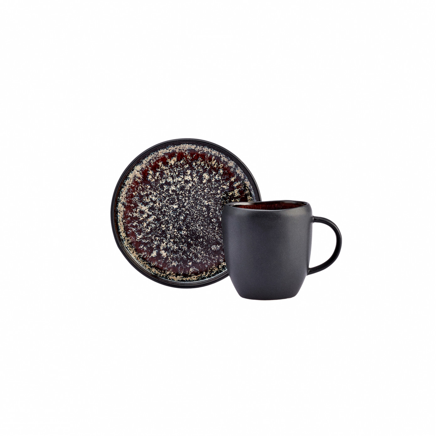 Karaca Galactic Set Of 2 Black Coffee Cups 100 Ml