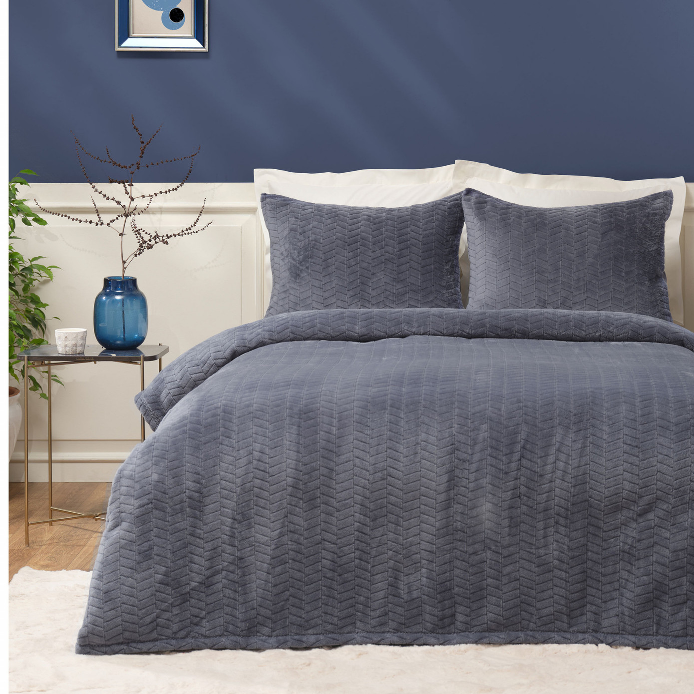 Karaca Home Indigo Double Wellsoft Bedspread