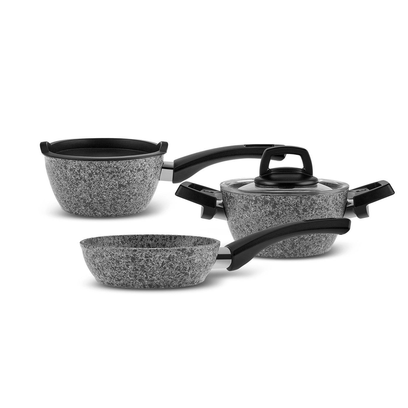 Karaca Bio Granit Gray Stone Mini 5 Piece Cookware Set