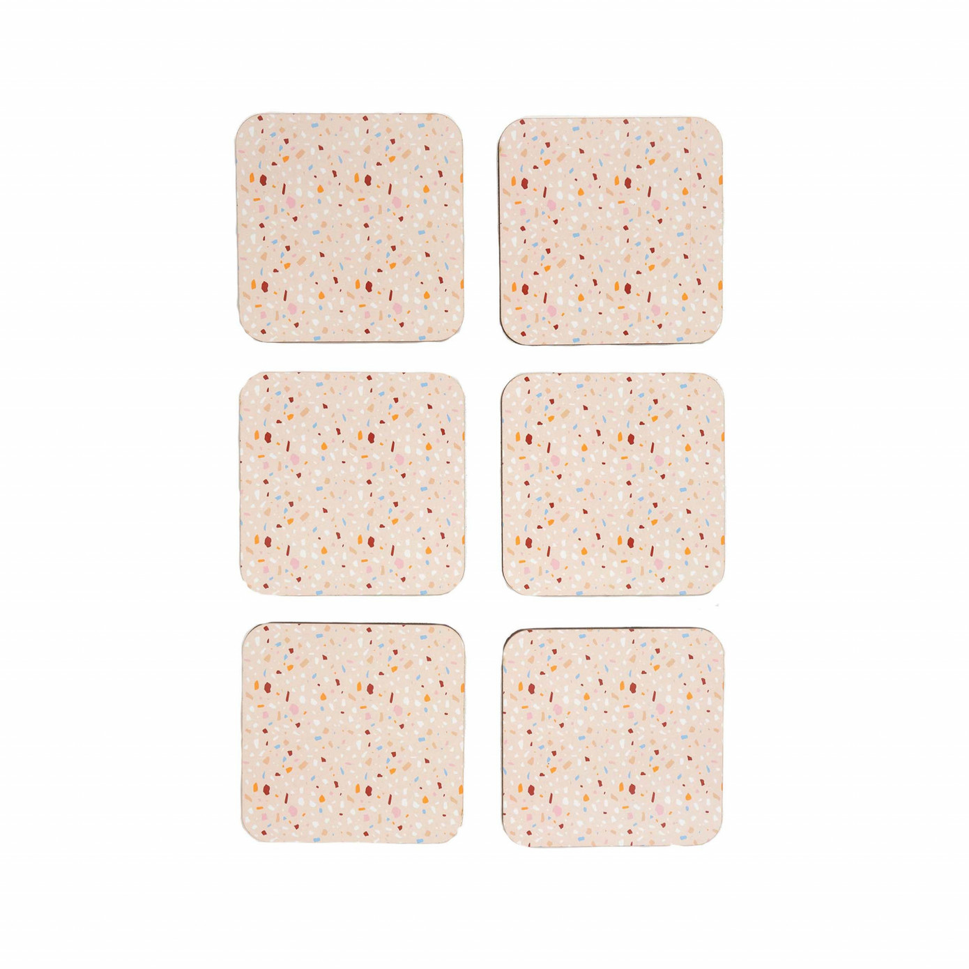 Karaca Home Terrazzo 6 Pcs Beige Coaster