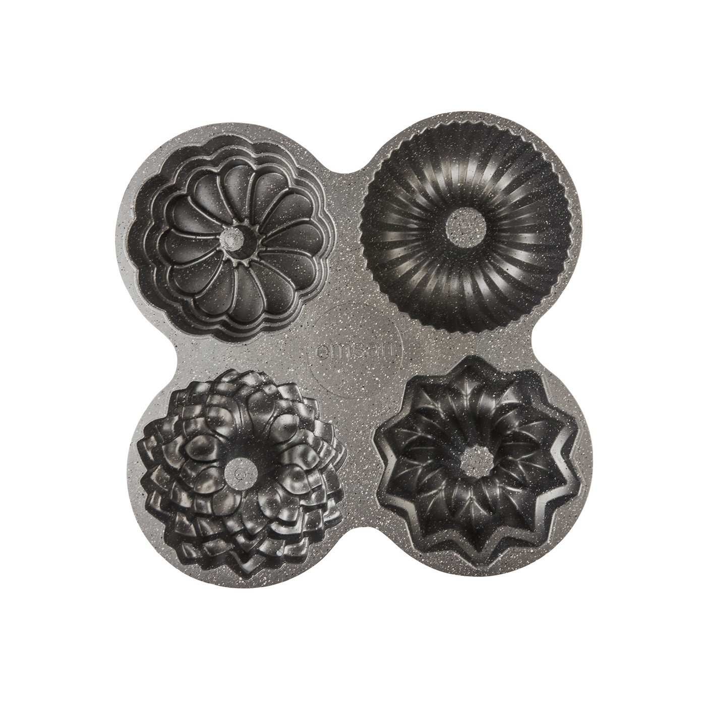 Emsan Griss One Four 4 Piece Cast Cake Mold Gray