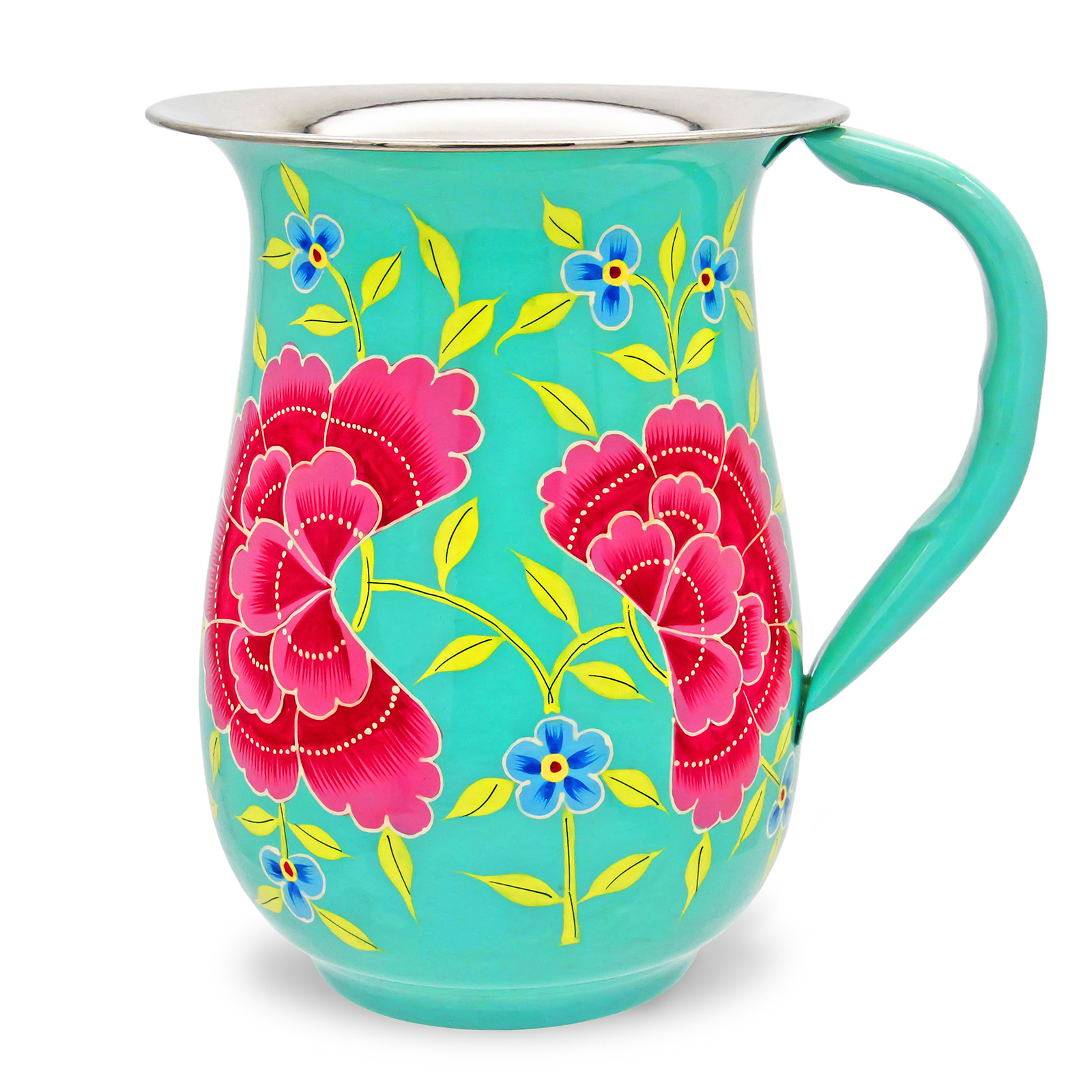 3rd Culture Floral Aqua Green Jug