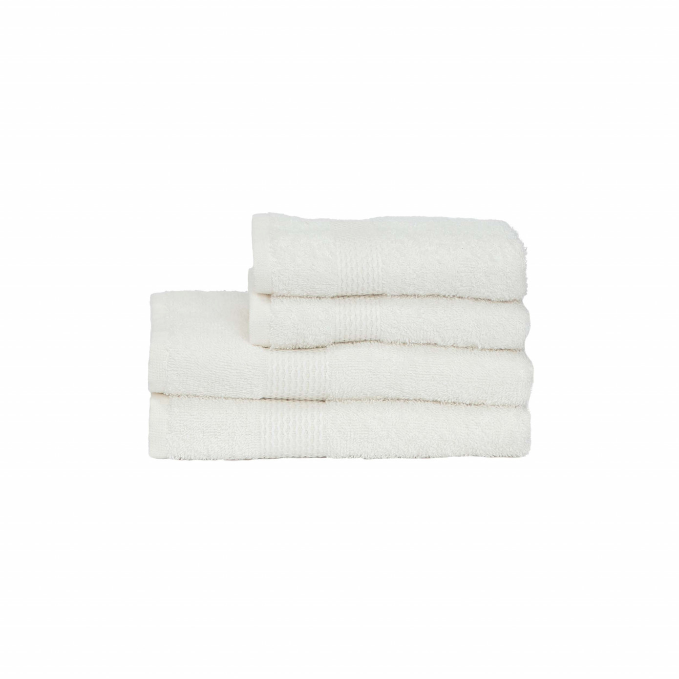 Karaca Home Vicente Offwhite 100% Cotton Set Of 4 Towels