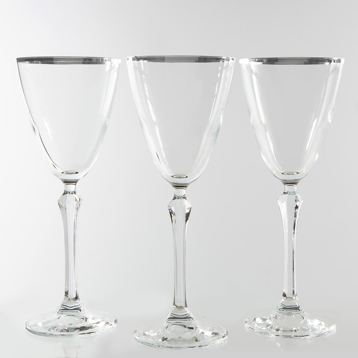 Jumbo New Ronat Platinum Rim Set Of 6 Glasses