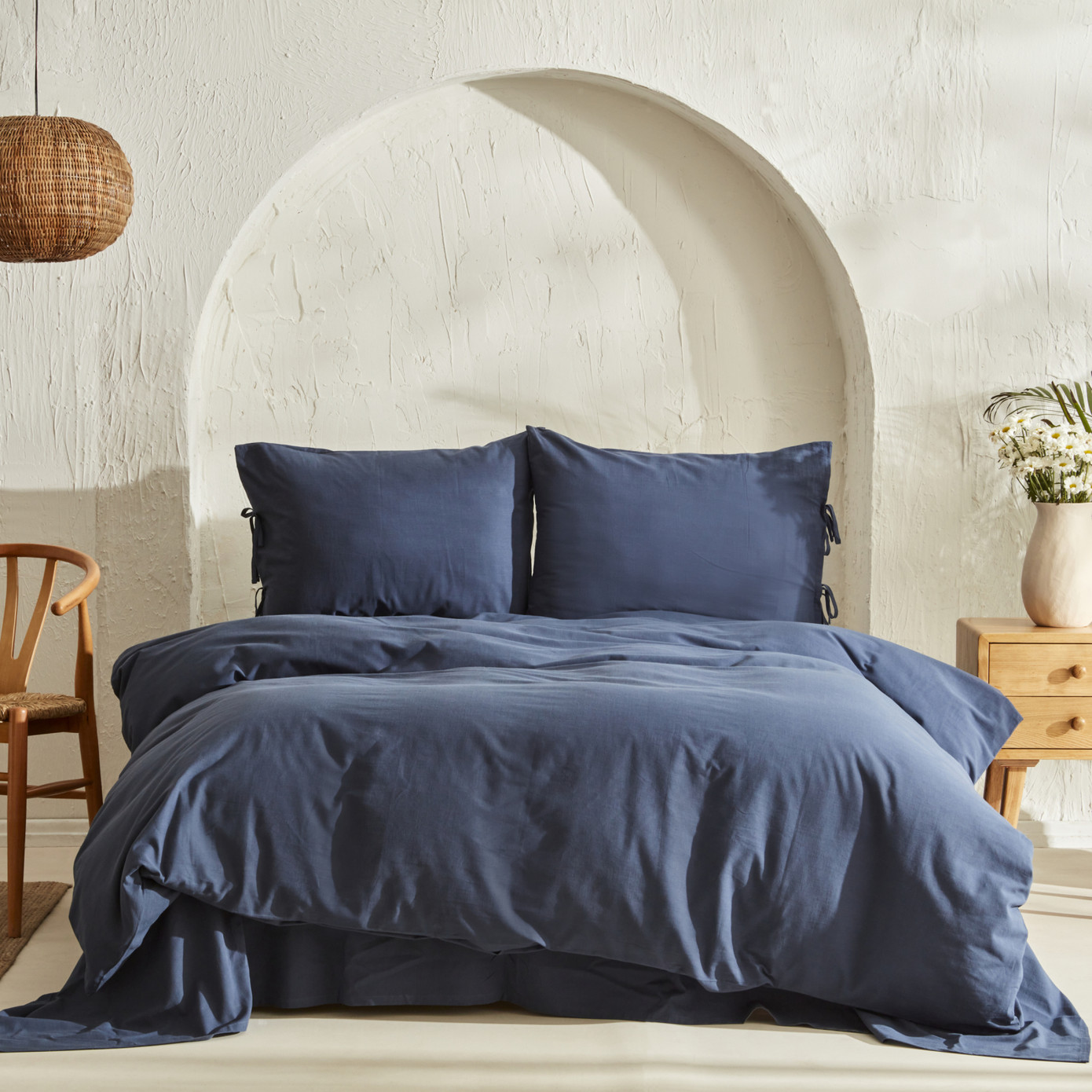 Karaca Home 4 Elements Double Duvet Cover Set Navy Blue