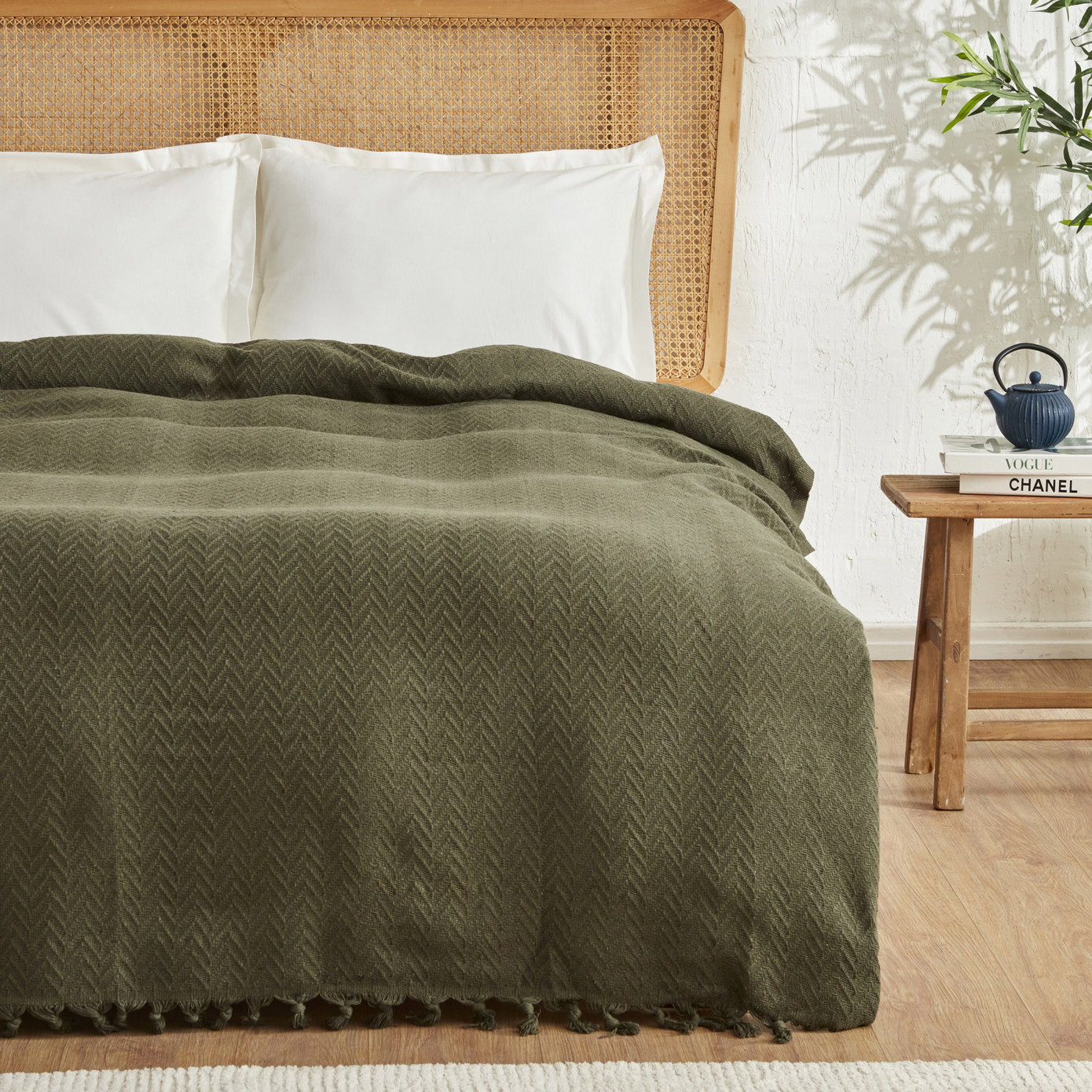 Karaca Home Fancy Single Bedspread Khaki