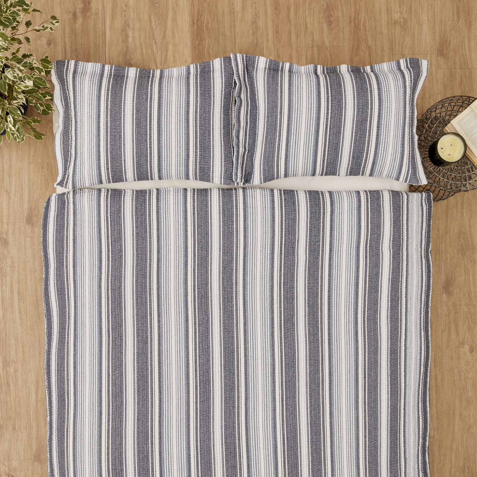 Karaca Home Young Farley Single Bedspread Set Indigo