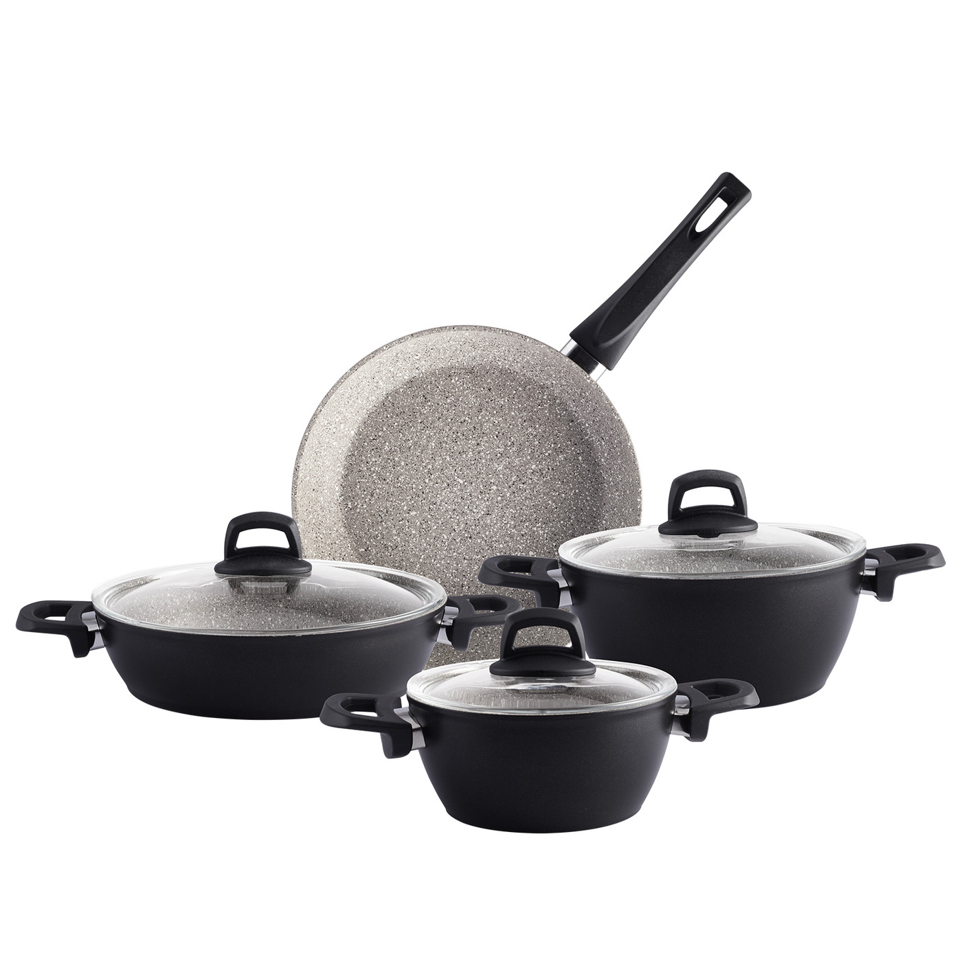 Emsan Banney 7 Piece Granite Cookware Set