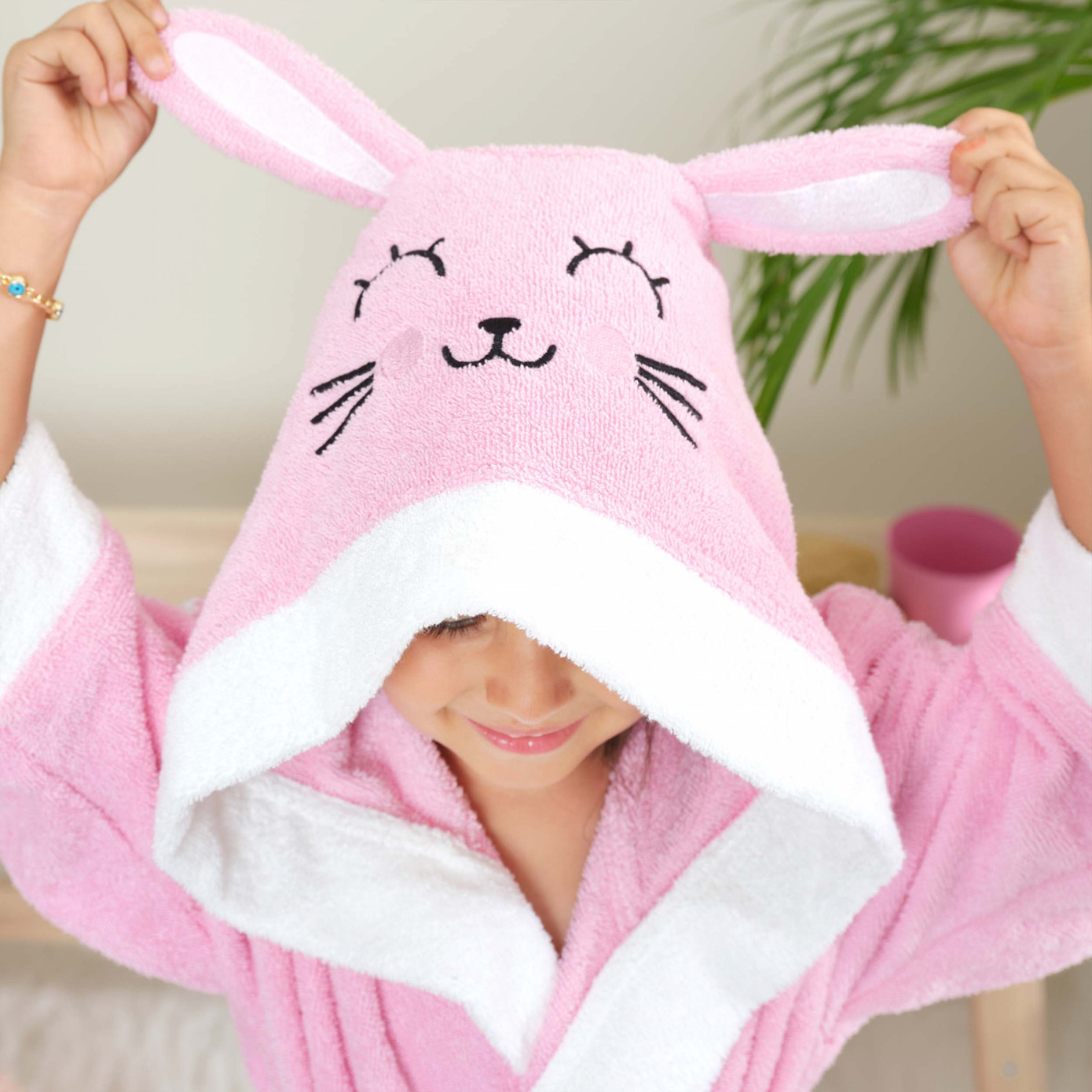 Karaca Home Young Rabbit 100% Cotton Baby Bathrobe 6-8 Years