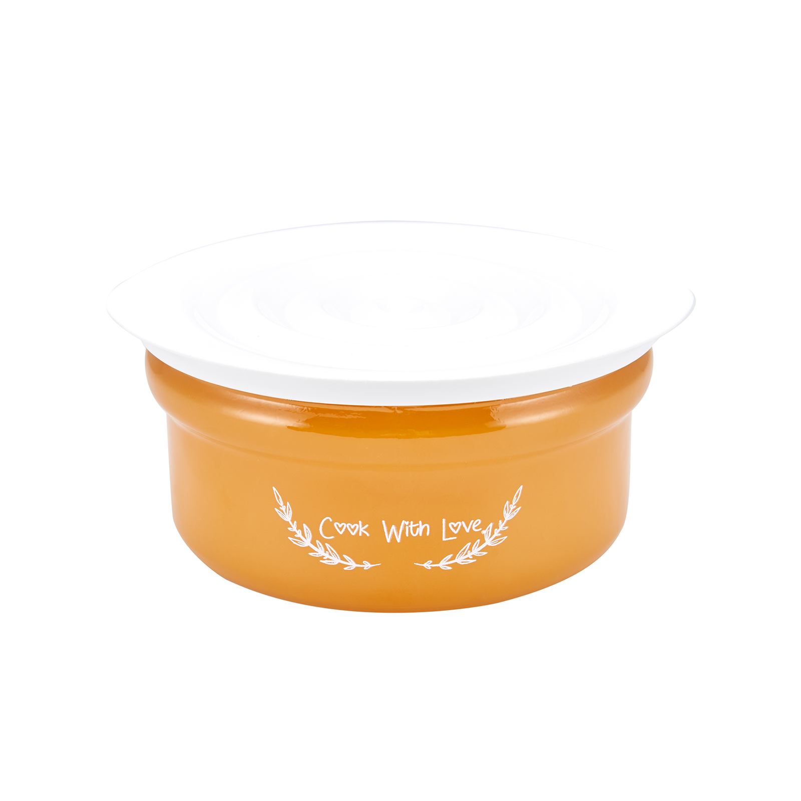 Cookplus With Love Orange Glass Storage Container