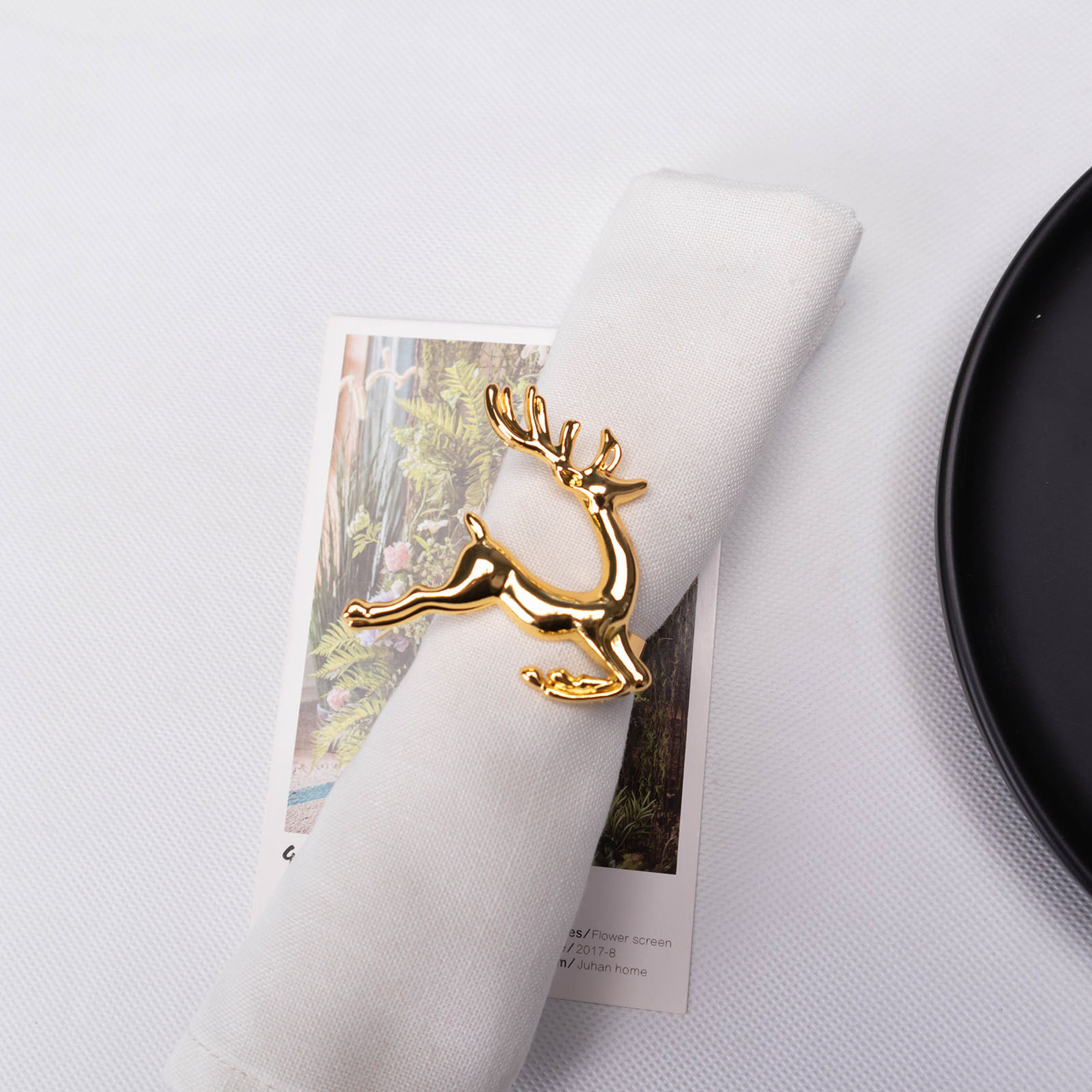 Karaca Home Deer Gold 2 Pack Napkin Ring