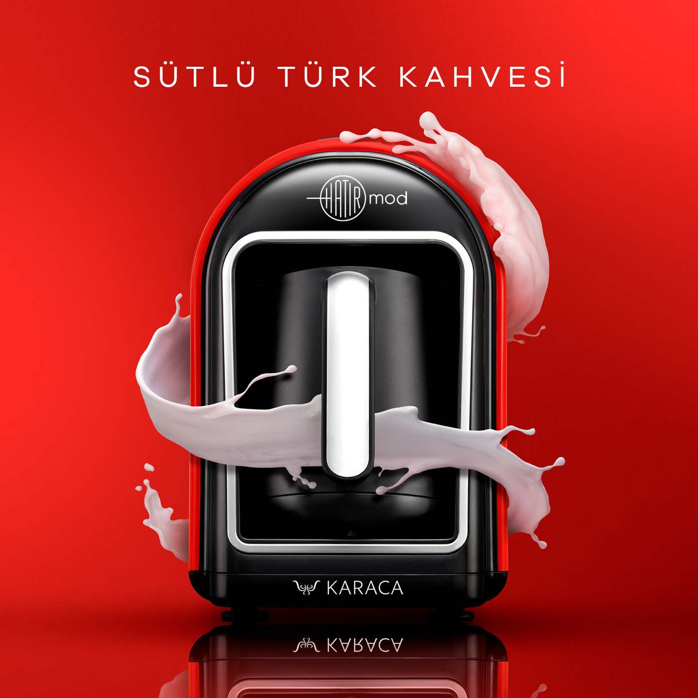 Karaca Hatır Mod Milk Turkish Coffee Machine Red