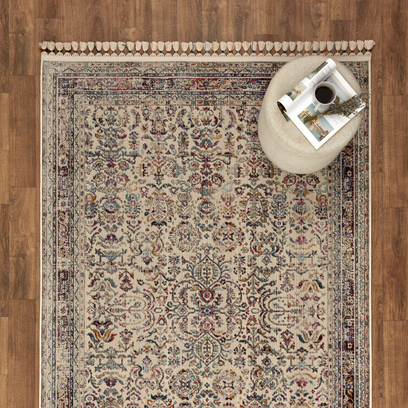 Cashmere Carpet 7/24 Rug And Jute Rose 80x300 Cm