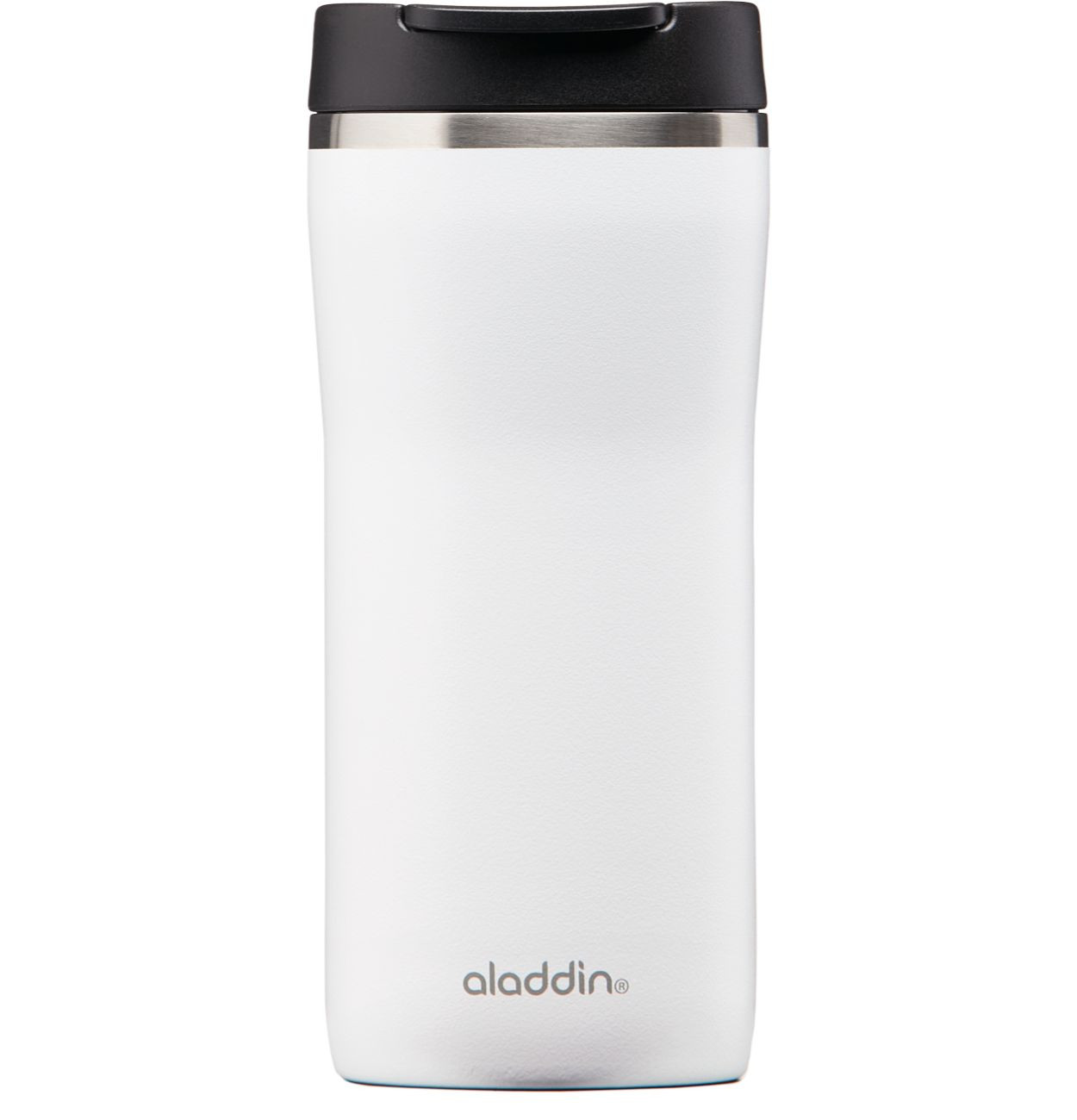 Aladdin Mocca Thermavac Leak-Lock White Steel Hand Thermos Cup 0,35 Lt