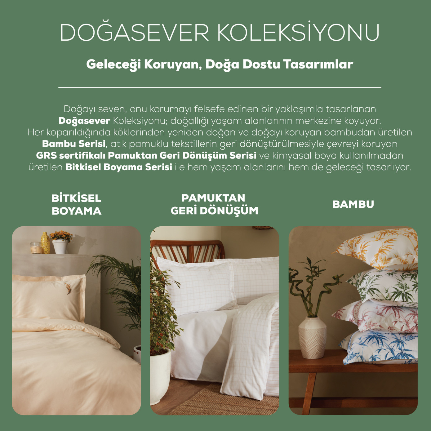 Karaca Home Doğasever Ivy Cotton Transformation Single Duvet Cover Set Khaki