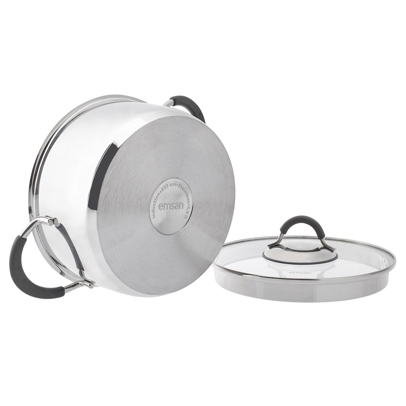 Emsan Unique 8 Pieces Steel Cookware Set