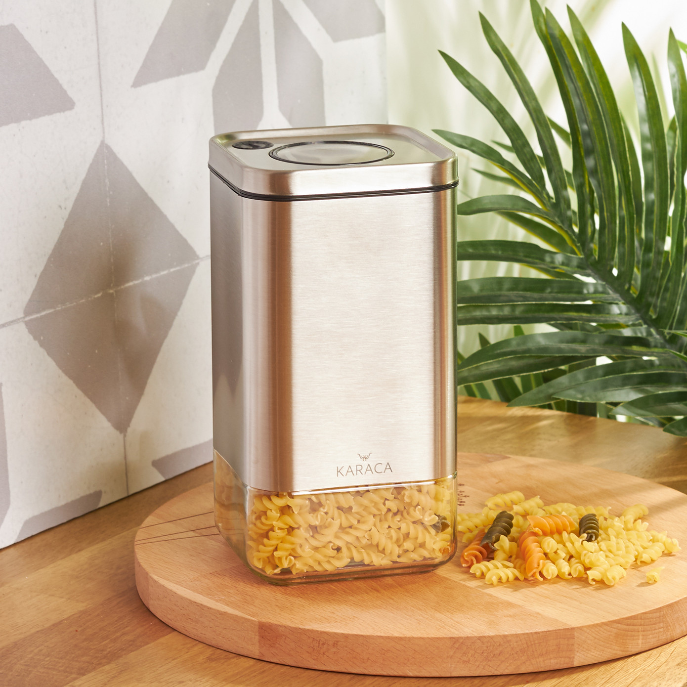 Karaca Avangart Inox Vacuum Glass Storage Container - M