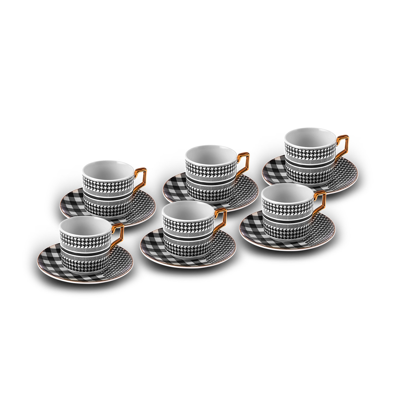 Karaca Mona Set Of 6 Coffee Cups 100 Ml