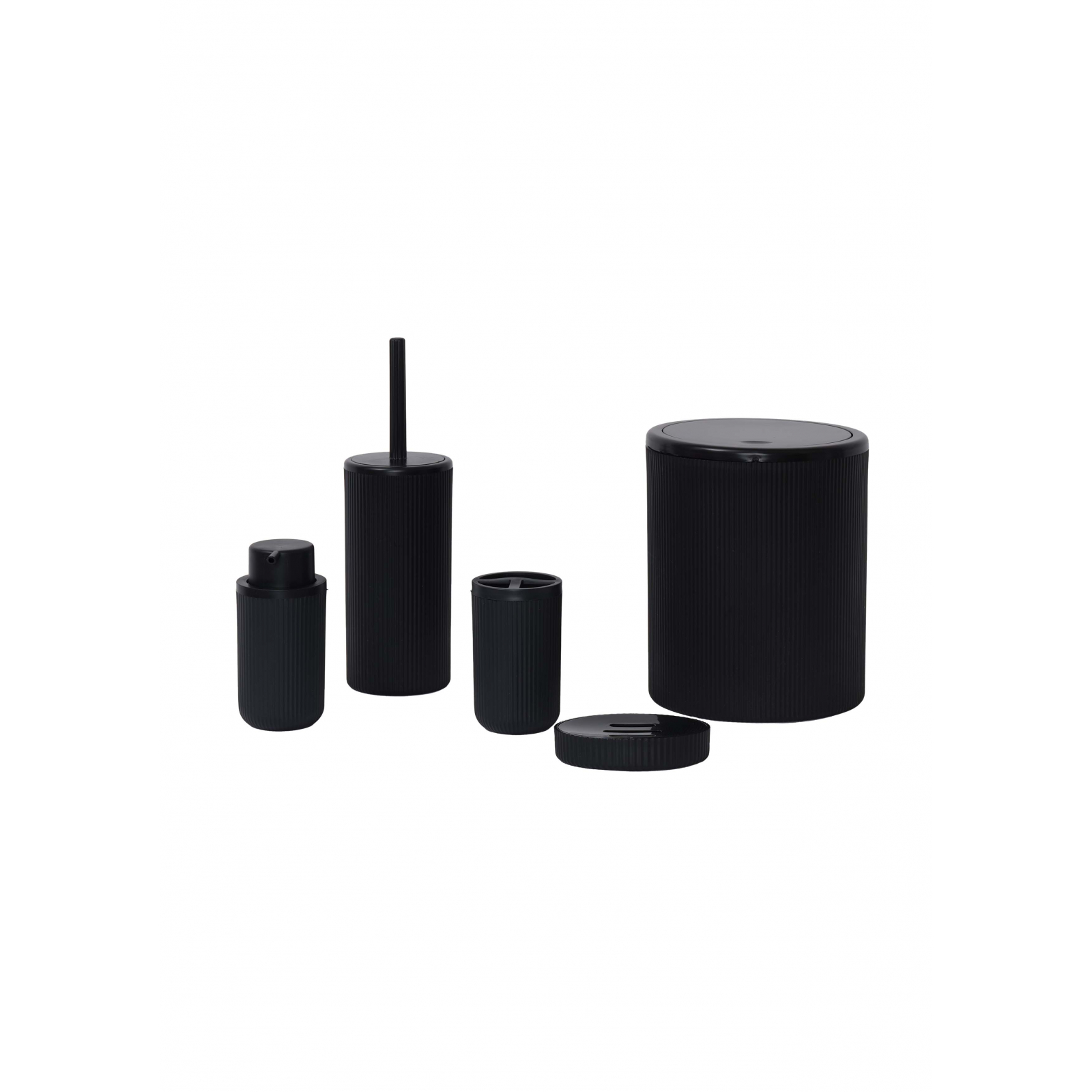 Karaca Home Marcello 5 Pcs Bathroom Accessory Set Black