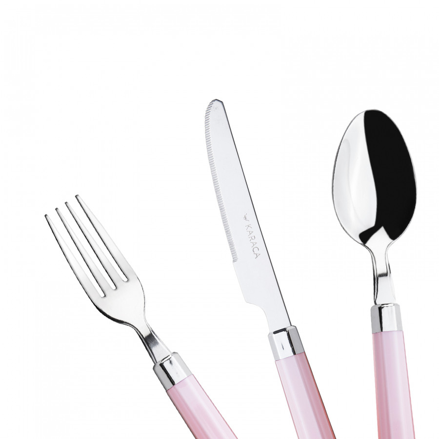 Karaca Freya Pink 18 Pcs Cutlery Set For 6 Persons