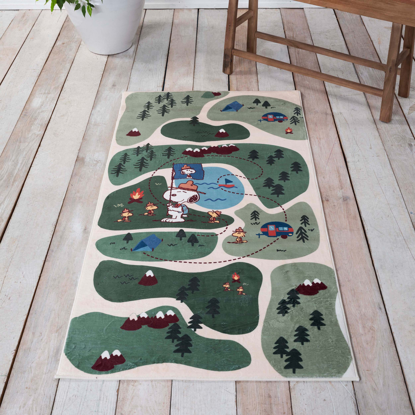 Peanuts By Karaca Home Snoopy Forest Extra Soft Kids Carpet 120x180 Cm