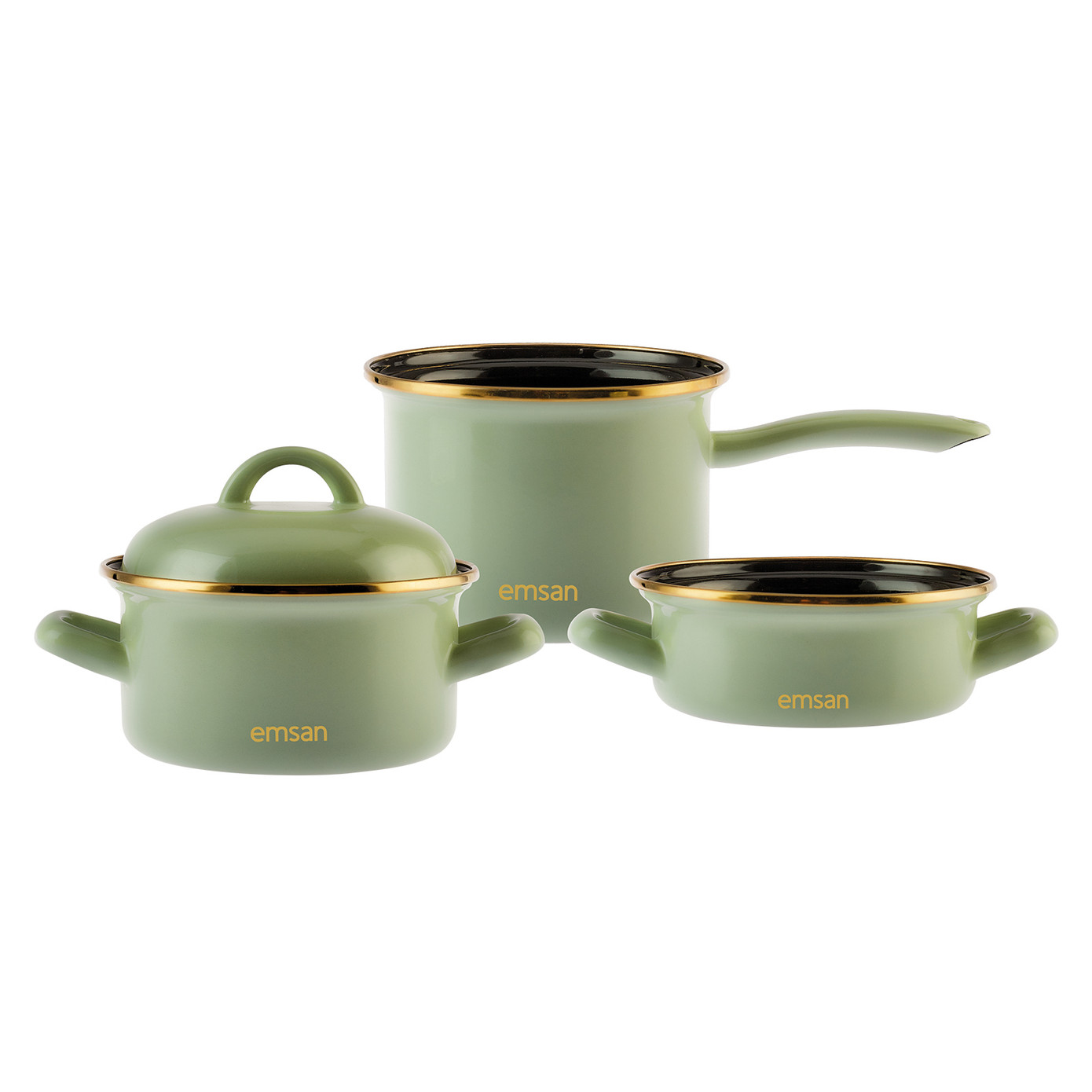 Emsan Tosca 3-Piece Midi Cookware Set Green