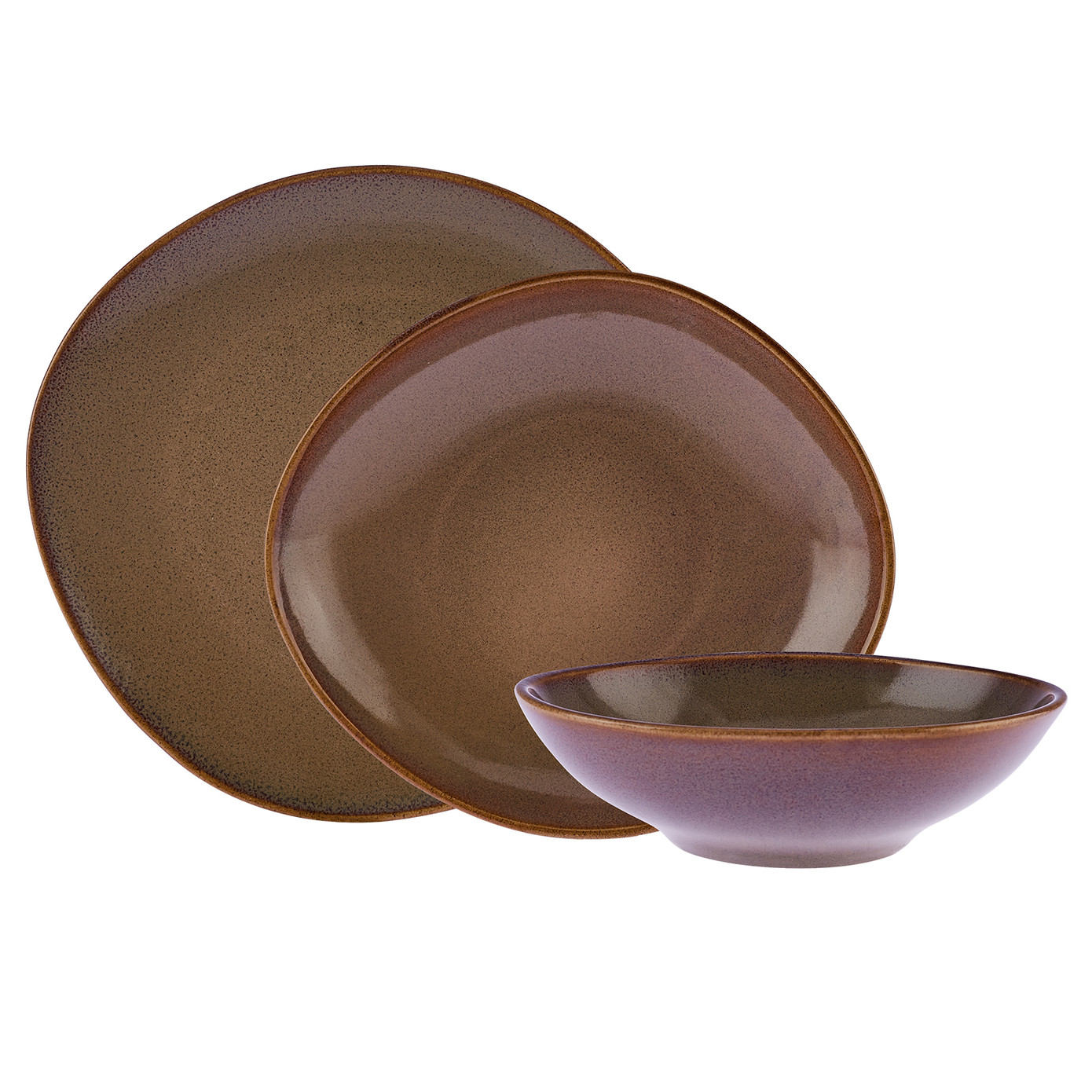 Emsan New Age 18 Pieces 6 Person Dinnerware Mink