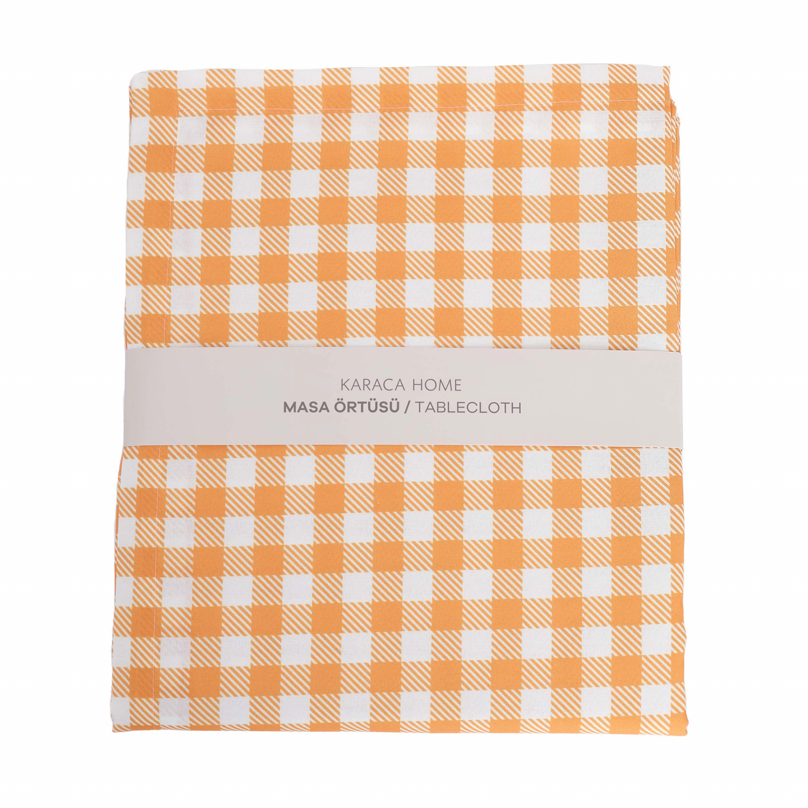 Karaca Home Short Preparation Plaid Table Cloth Orange