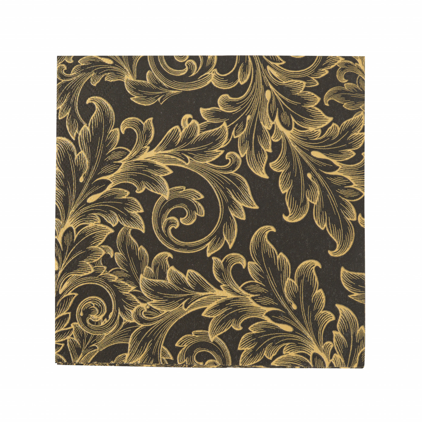 Karaca Home New Year Baroque Black-Gold 20 Pcs Paper Napkin