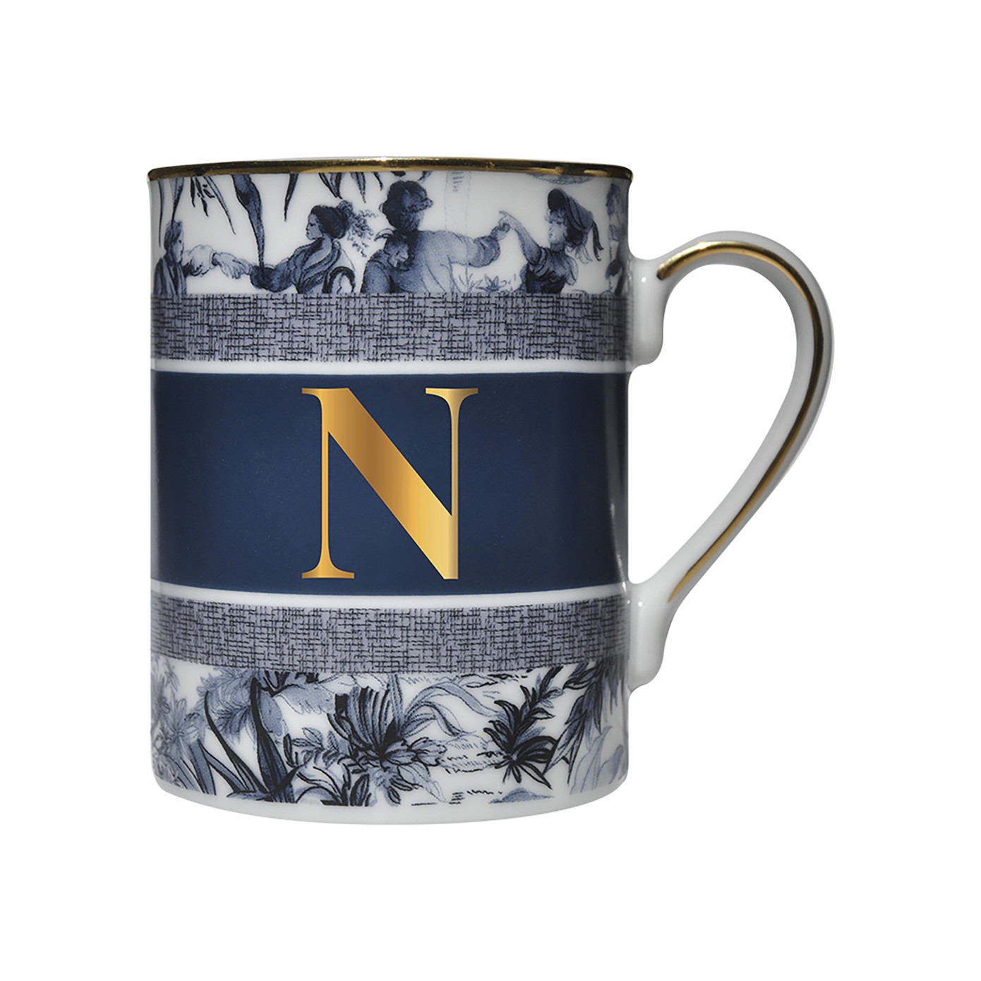 Baci Milano Alphabet Letter N Mug