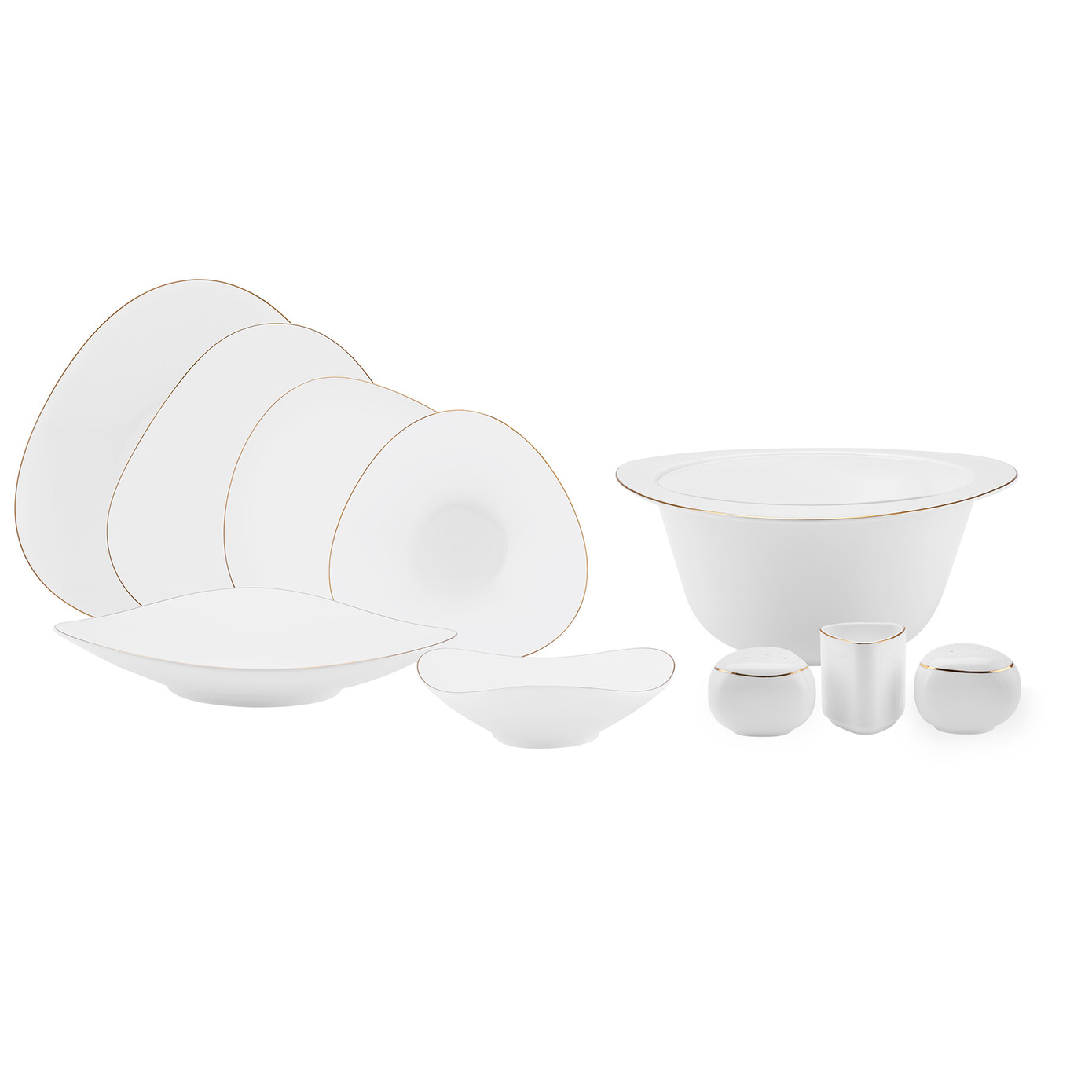 Karaca Fine Pearl Extra Tristan 62 Pieces Dinnerware Set For 12 Persons