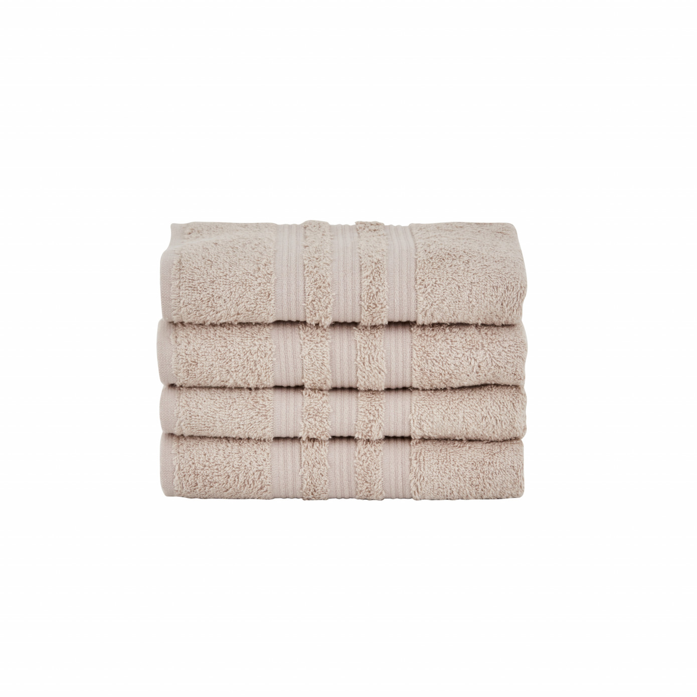 Karaca Home Road 100% Cotton Set Of 4 Face Towels 50x90 Cm Beige