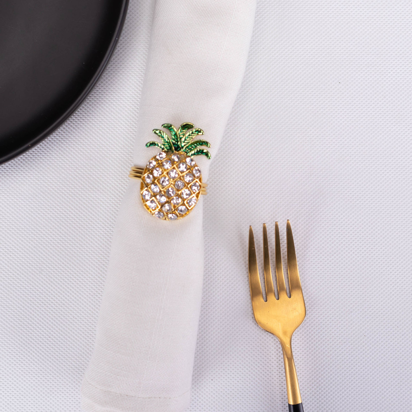 Karaca Home Pineapple 2 Piece Napkin Ring