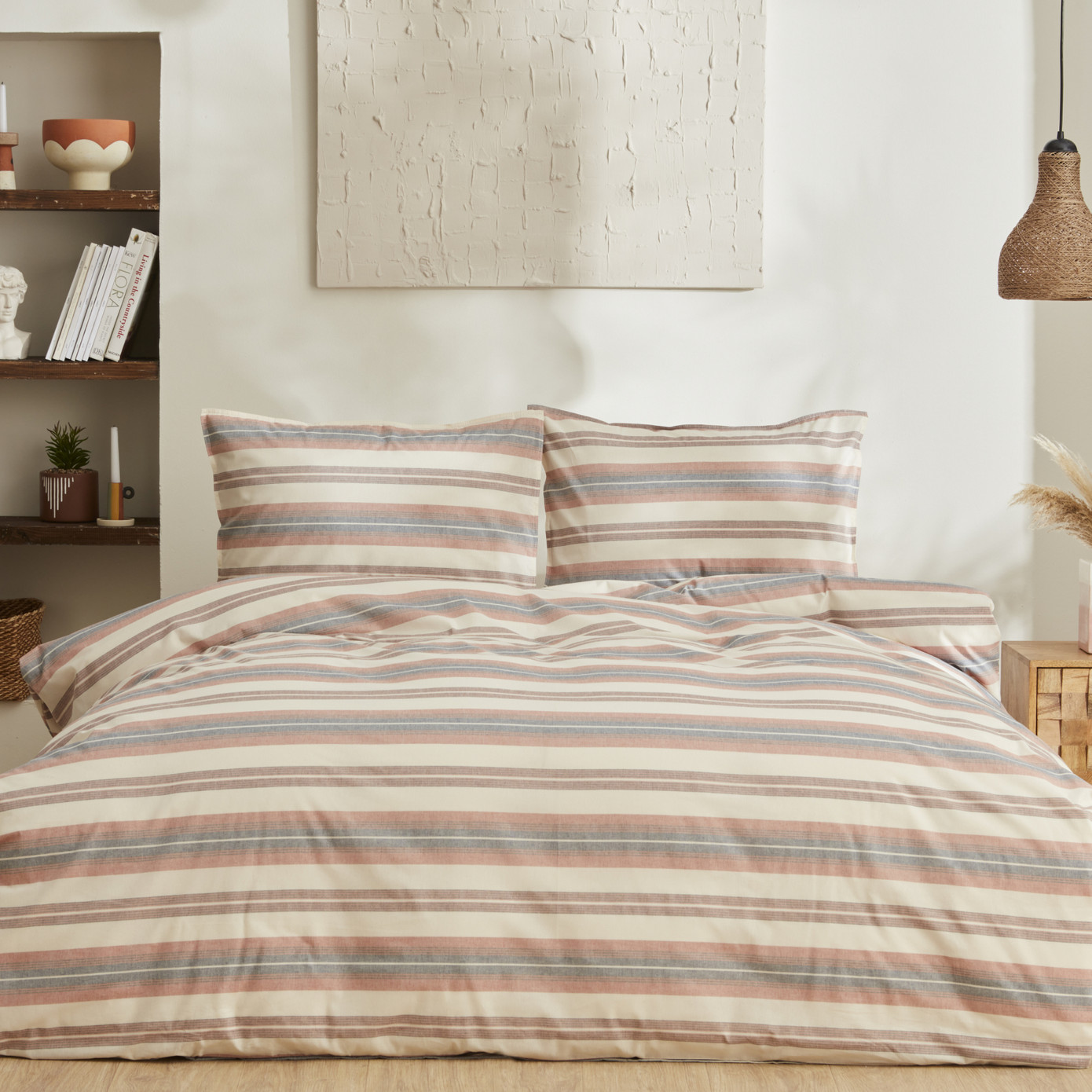 Karaca Home Tahara Double Duvet Cover Set Terracotta