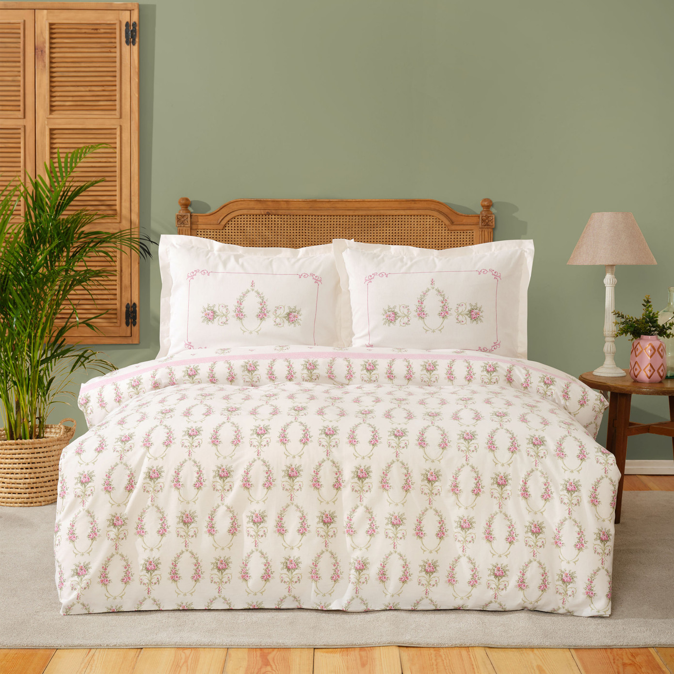 Karaca Home Alfia Powder Cotton Single Duvet Cover Set