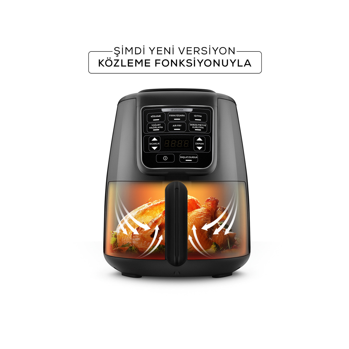 Karaca Air Pro Cook Ember XL Airfryer Black Shine