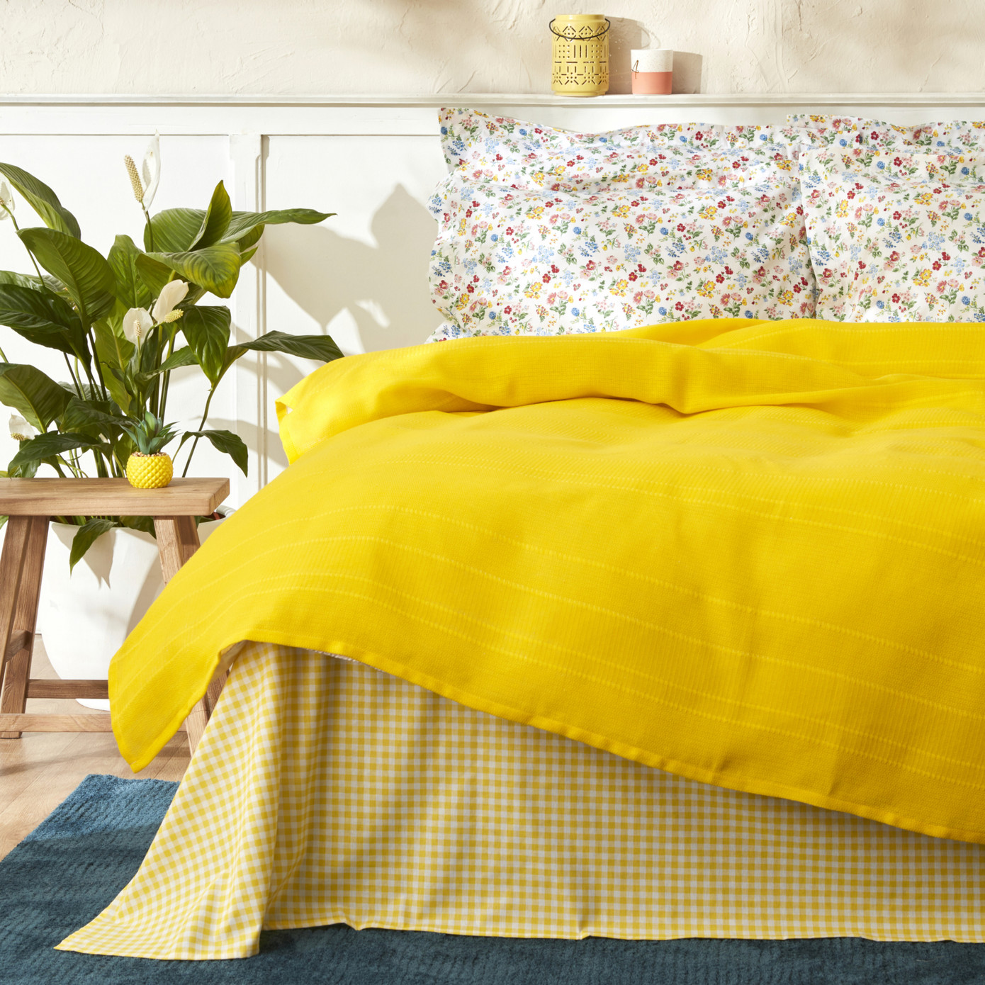 Karaca Home Noya 100% Cotton Single Pique Set Yellow