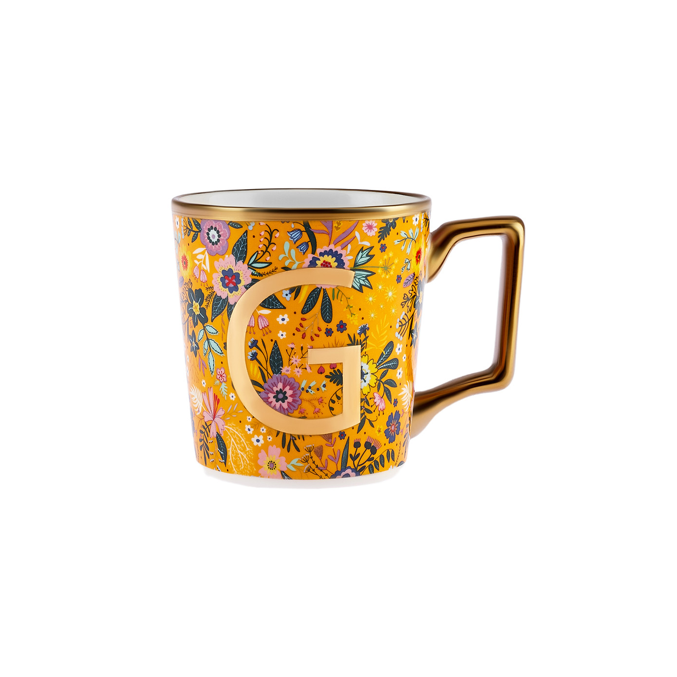 Karaca Flower Mug With Letter G 350 Ml