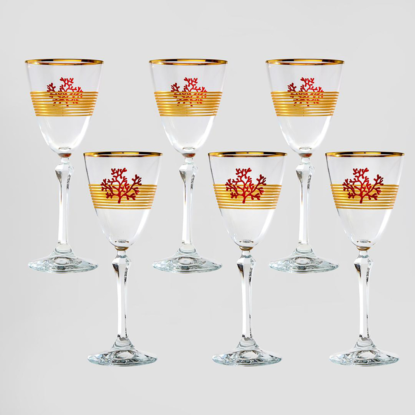 Jumbo Red Marine 6 Piece Goblet Set