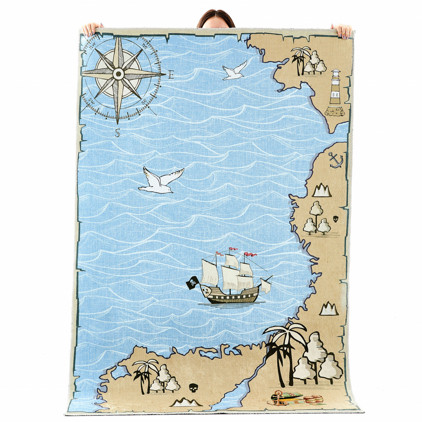 Cashmere Carpet Decorative Art Kids/Teen Sea 80x150 Cm