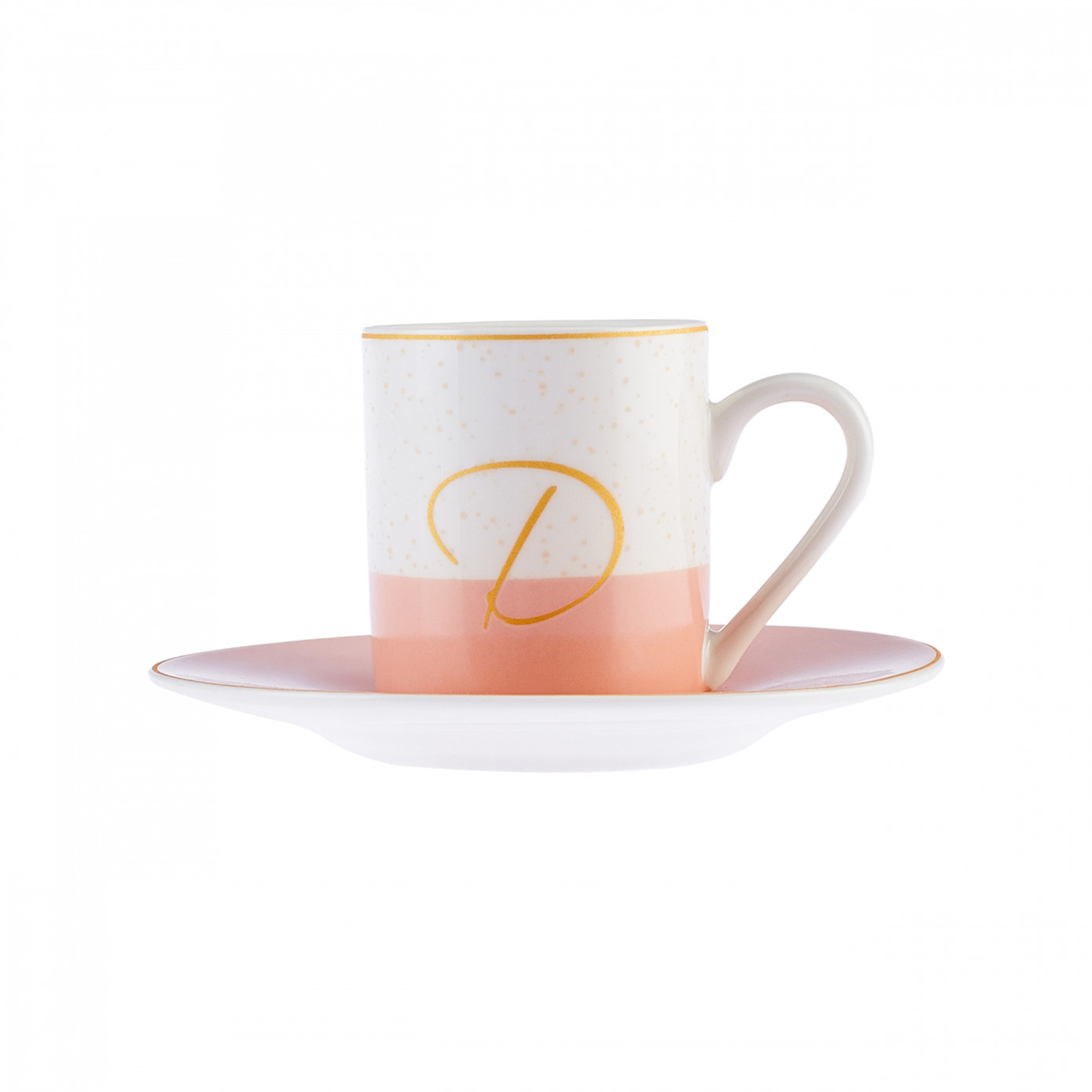 Karaca Letter D Single Porcelain Coffee Cup 100 Ml