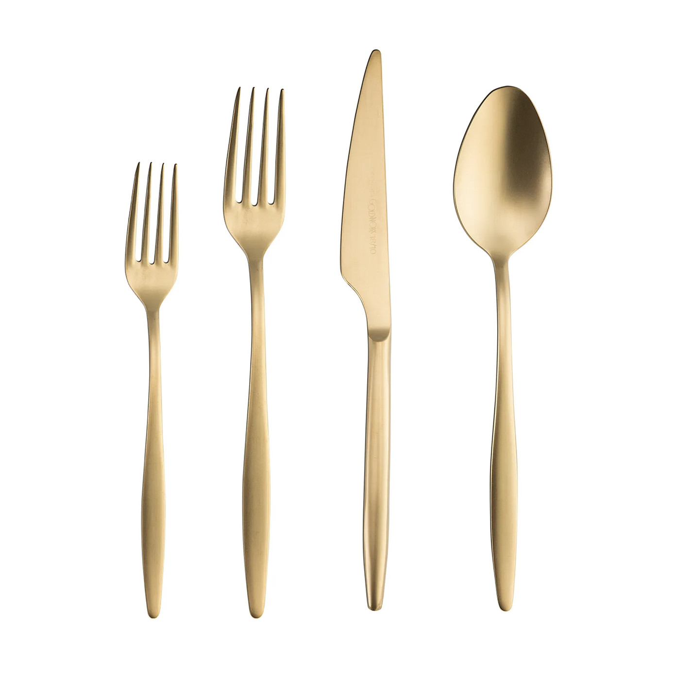 Emsan Goldinoks 24 Pcs Cutlery Set For 6 People New Matte Gold