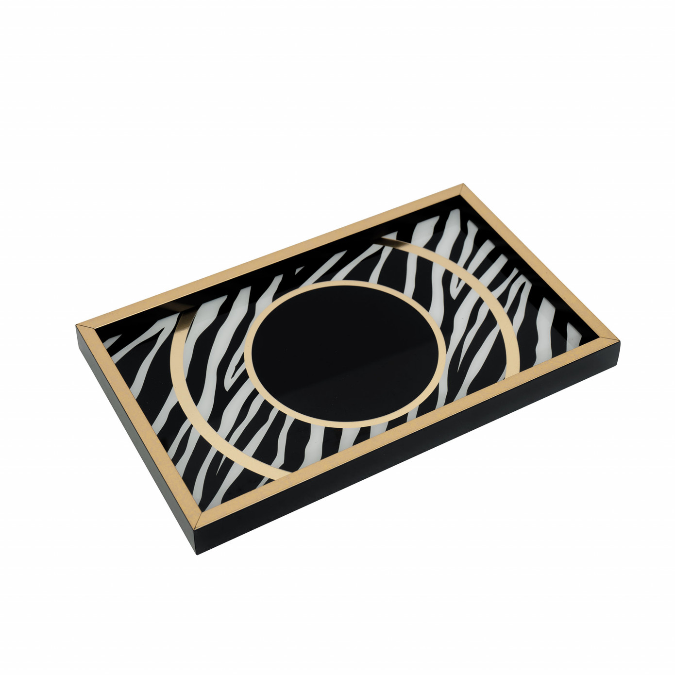 Karaca Home Wild Touch Decorative Tray Zebra Gold