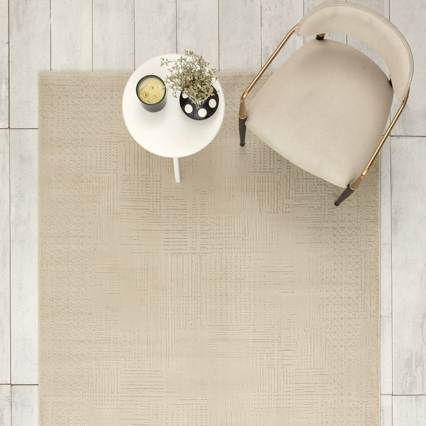 Cashmere Carpet 7/24 Noble Harley White 80x300 Cm