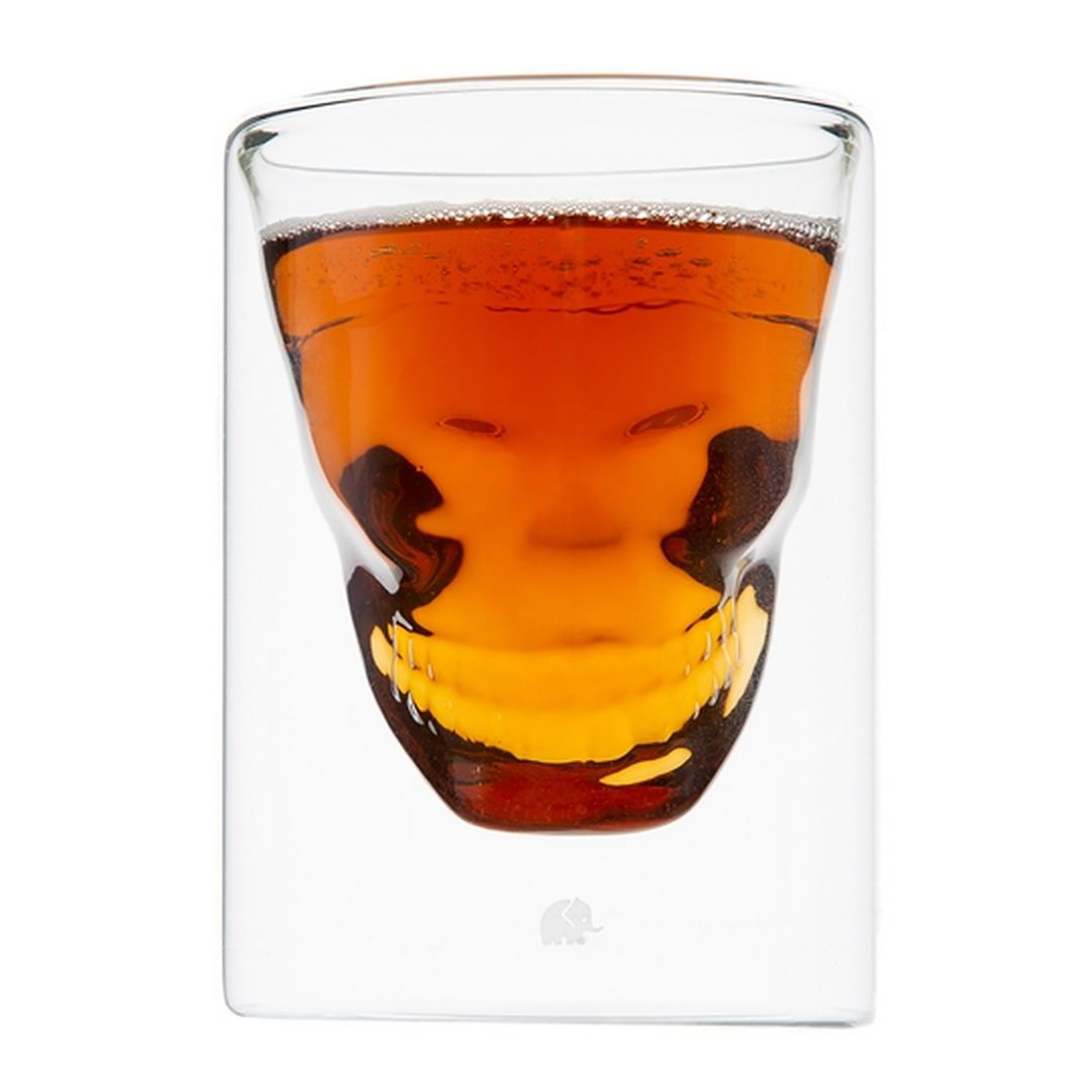 Jumbo Glory Double Wall Double Walled Skull Large 2 Pcs Glass 250 Ml