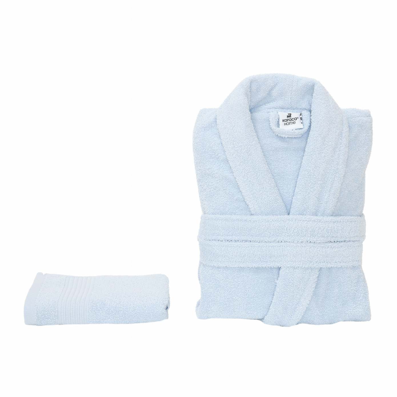 Karaca Home Defy Blue 100% Cotton Bathrobe Set XL/XXL