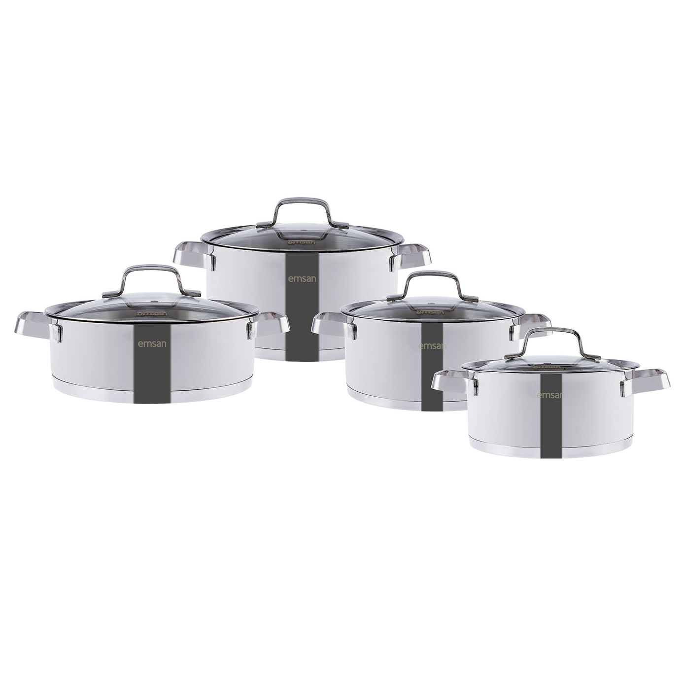 Emsan Capella 8 Piece Cookware Set